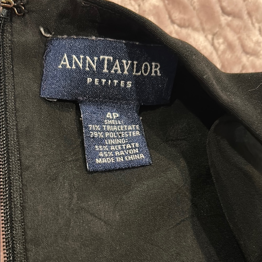 Ann Taylor Petites Black Dress Top - Sleek Black